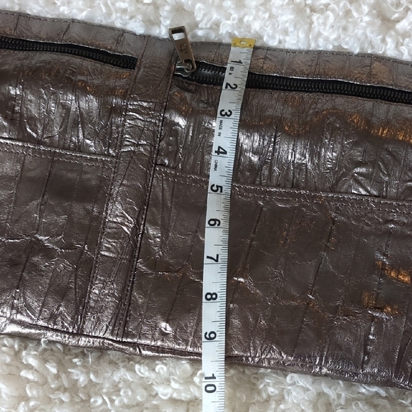 Matt & Nat Metallic Silver Clutch with Zipper Details - Picture 10 of 11